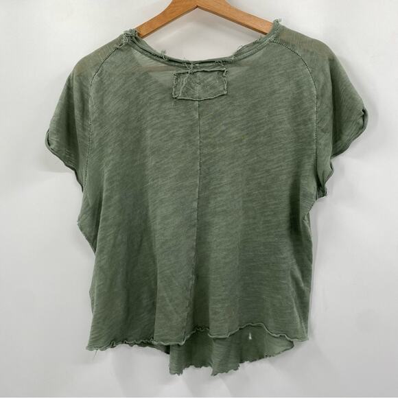 Free people green dawn hem scoop neck tee - Picture 4 of 4